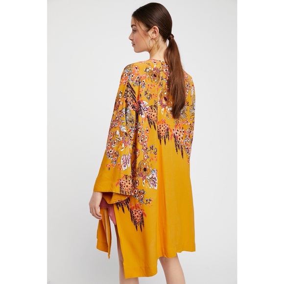 FREE PEOPLE | Intimately FP Yellow Floral Kimono - Picture 14 of 16